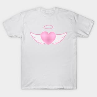 Pink Houndstooth angel heart (y2k preppy plazacore) T-Shirt